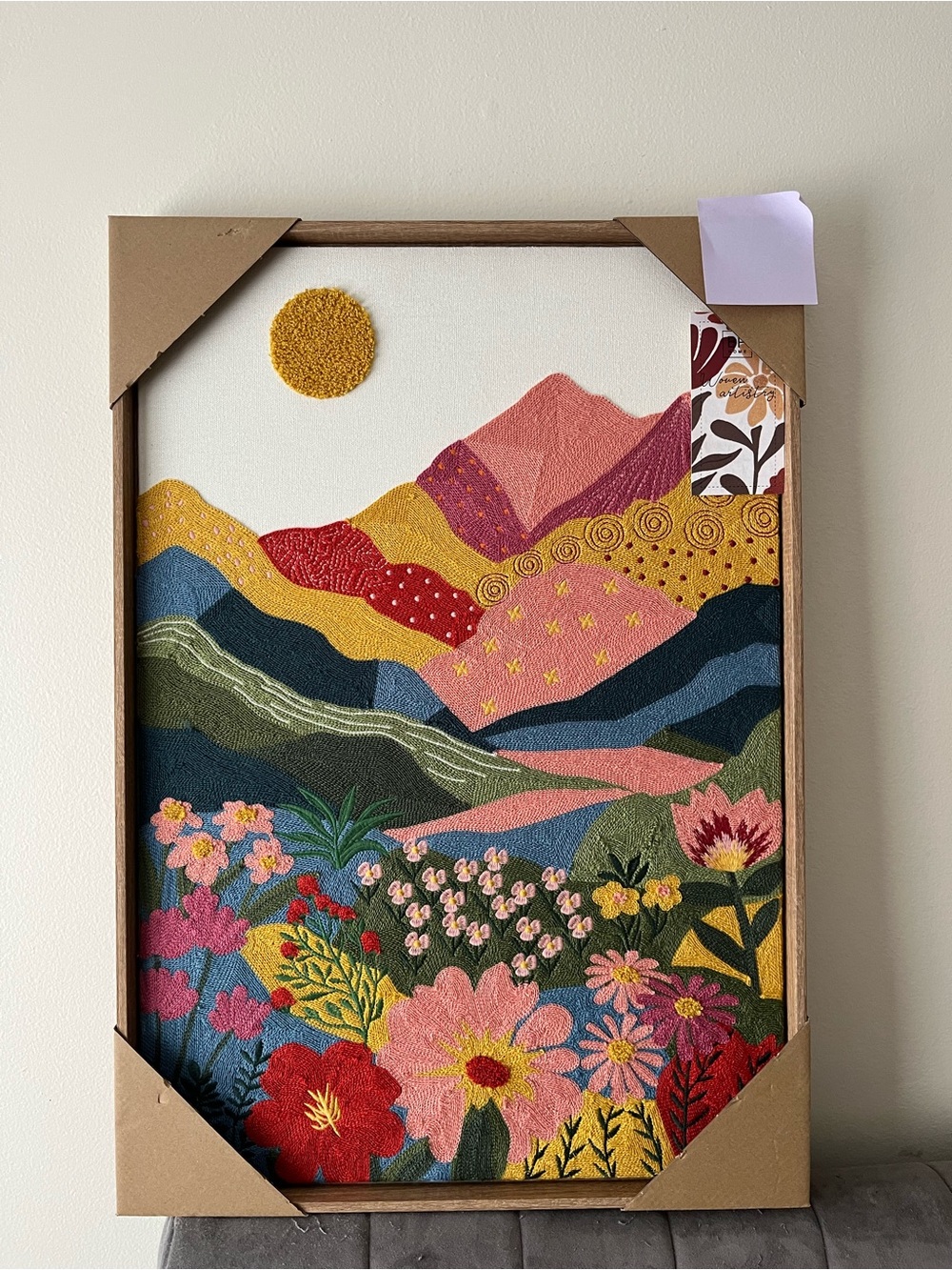 bp Home Woven Art Panel - Pink, Mustard, Burgundy, Brown